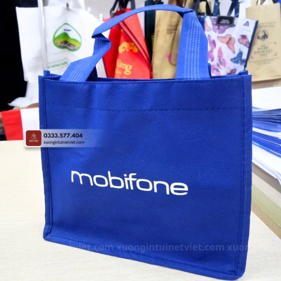 túi vải không dệt dạng hộp mobifone
