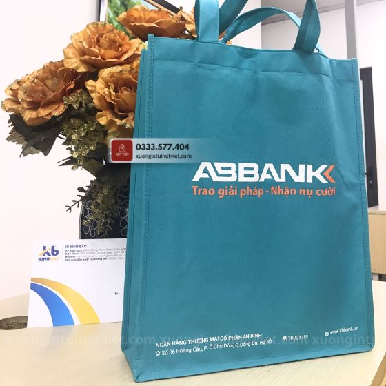 túi vải không dệt dạng hộp abbank