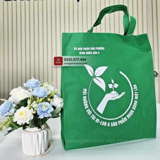túi vải không dệt dạng hộp ubnd phường bình hưng hòa a